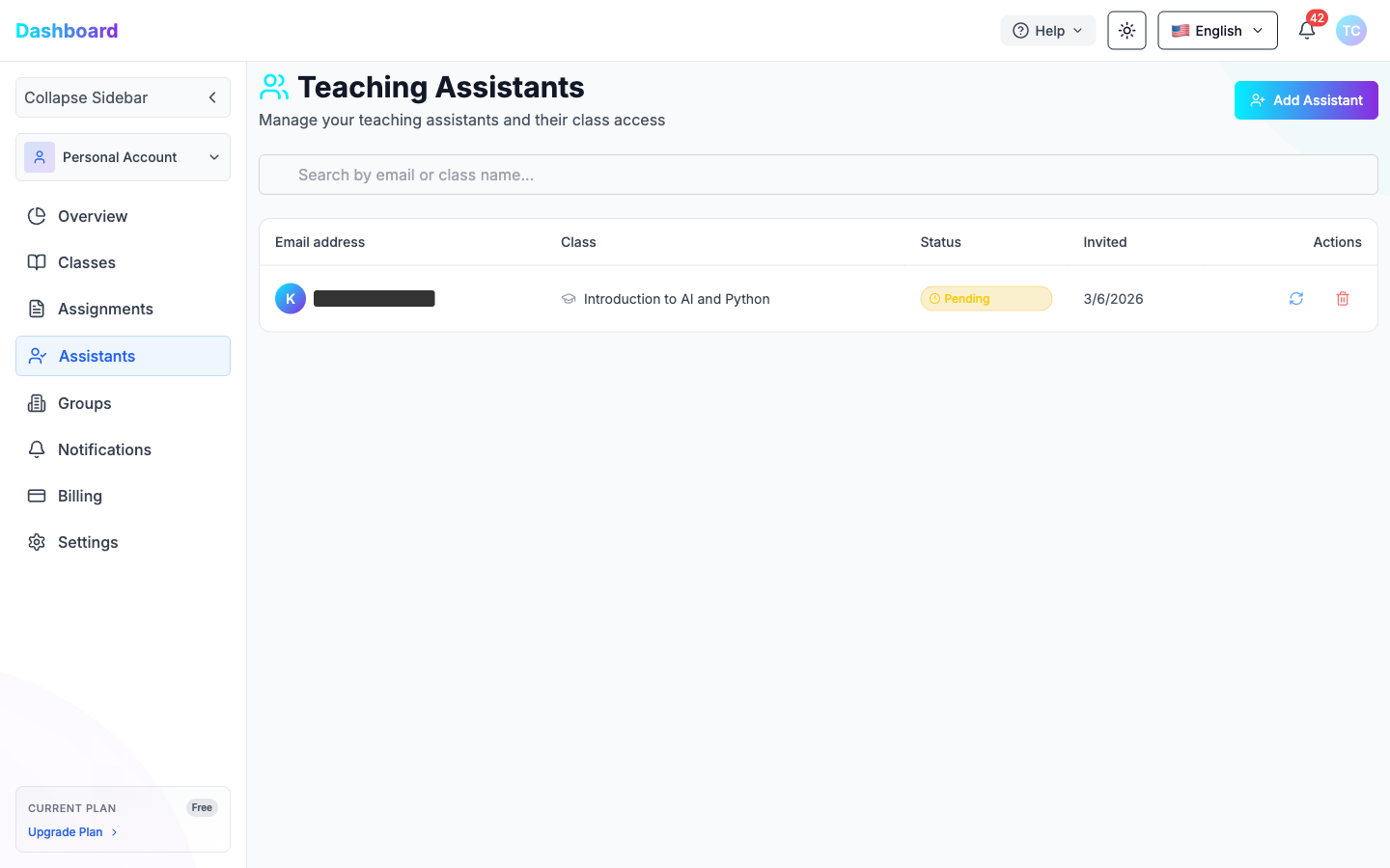 Assistants pédagogiques